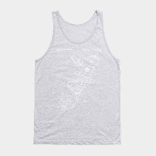 Snowboard Patent - Snowboarding Art - Antique Tank Top